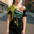 Personalised Vanuatu Penama Day Cross Shoulder Shirt Grunge Flag Style - Polynesian Pride