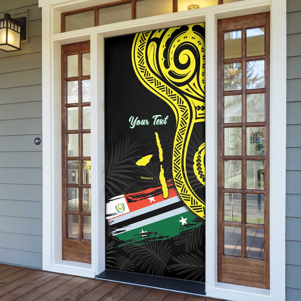 Vanuatu Penama Day Door Cover Grunge Flag Style - Polynesian Pride