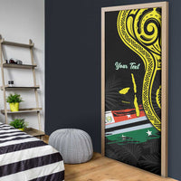 Vanuatu Penama Day Door Cover Grunge Flag Style - Polynesian Pride
