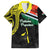 Personalised Vanuatu Penama Day Family Matching Short Sleeve Bodycon Dress and Hawaiian Shirt Grunge Flag Style - Polynesian Pride
