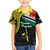 Personalised Vanuatu Penama Day Family Matching Short Sleeve Bodycon Dress and Hawaiian Shirt Grunge Flag Style - Polynesian Pride