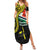 Personalised Vanuatu Penama Day Family Matching Summer Maxi Dress and Hawaiian Shirt Grunge Flag Style - Polynesian Pride