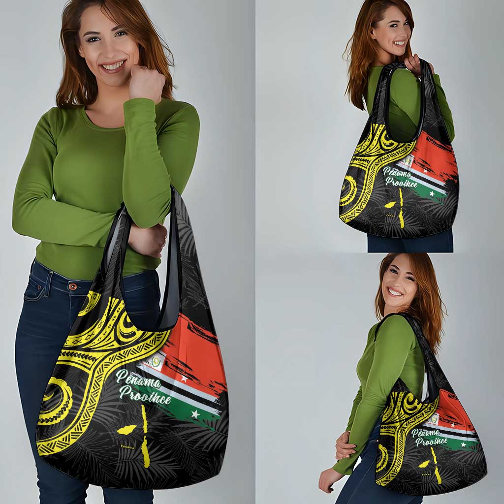 Vanuatu Penama Day Grocery Bag Grunge Flag Style - Polynesian Pride