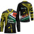 Personalised Vanuatu Penama Day Hockey Jersey Grunge Flag Style - Polynesian Pride