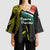 Personalised Vanuatu Penama Day Kimono Sleeve Blouse Grunge Flag Style - Polynesian Pride