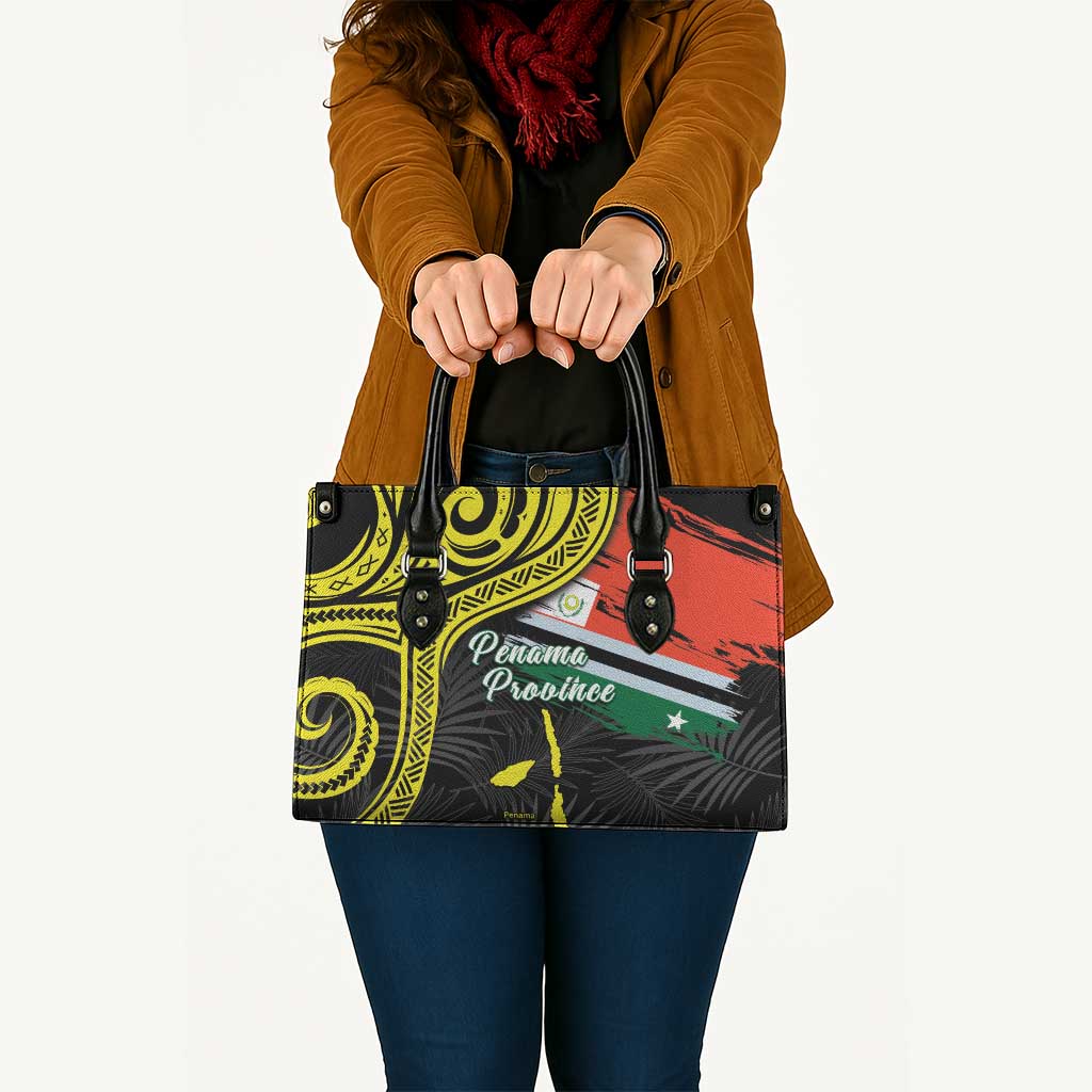 Vanuatu Penama Day Leather Bag Grunge Flag Style - Polynesian Pride