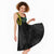 Personalised Vanuatu Penama Day Midi Dress Grunge Flag Style - Polynesian Pride