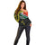 Personalised Vanuatu Penama Day Off Shoulder Sweater Grunge Flag Style - Polynesian Pride