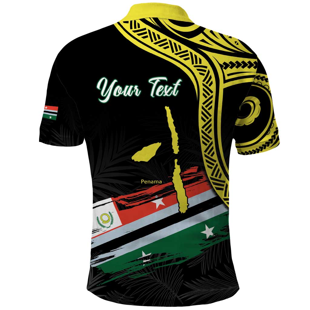 Personalised Vanuatu Penama Day Polo Shirt Grunge Flag Style LT05 - Polynesian Pride