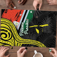 Vanuatu Penama Day Puzzle Grunge Flag Style LT05 - Polynesian Pride