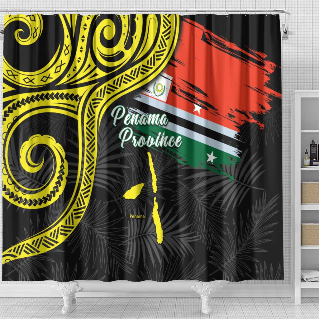 Vanuatu Penama Day Shower Curtain Grunge Flag Style LT05 - Polynesian Pride