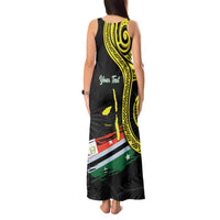 Personalised Vanuatu Penama Day Tank Maxi Dress Grunge Flag Style LT05 - Polynesian Pride