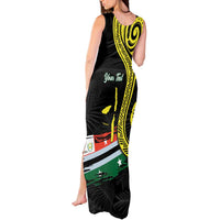 Personalised Vanuatu Penama Day Tank Maxi Dress Grunge Flag Style LT05 - Polynesian Pride