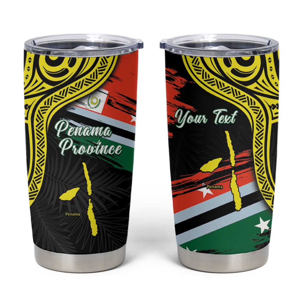 Personalised Vanuatu Penama Day Tumbler Cup Grunge Flag Style - Polynesian Pride