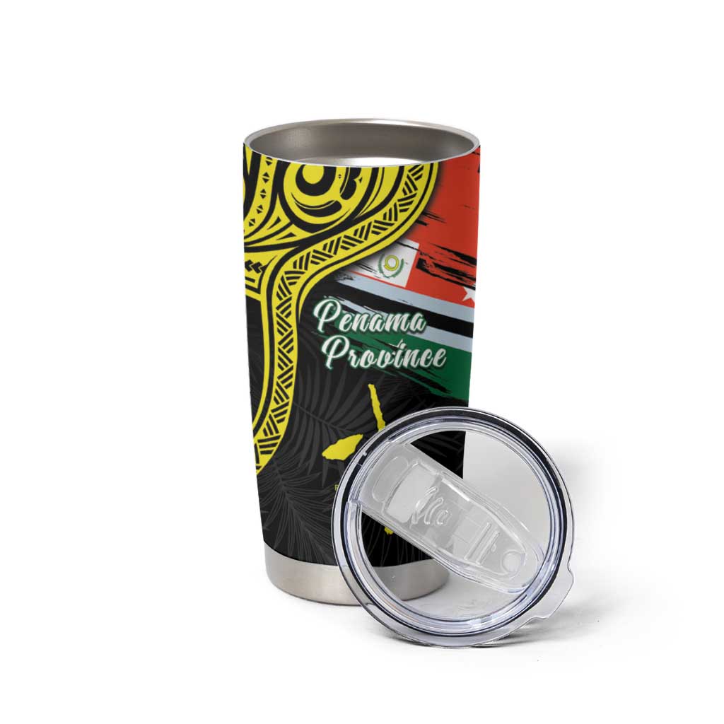 Personalised Vanuatu Penama Day Tumbler Cup Grunge Flag Style - Polynesian Pride