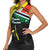 Personalised Vanuatu Penama Day Women Sleeveless Polo Shirt Grunge Flag Style - Polynesian Pride