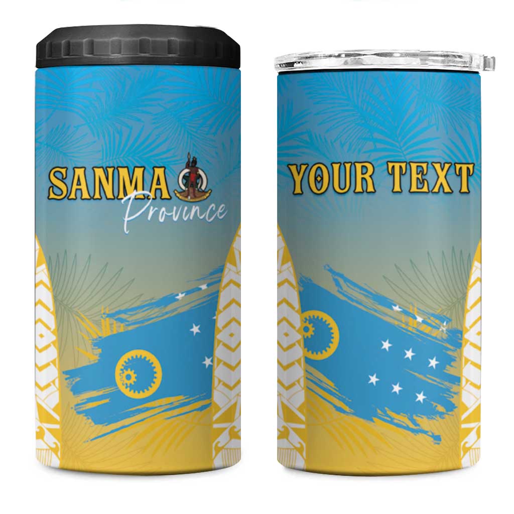 Personalised Vanuatu Sanma Day 4 in 1 Can Cooler Tumbler Special Style - Polynesian Pride