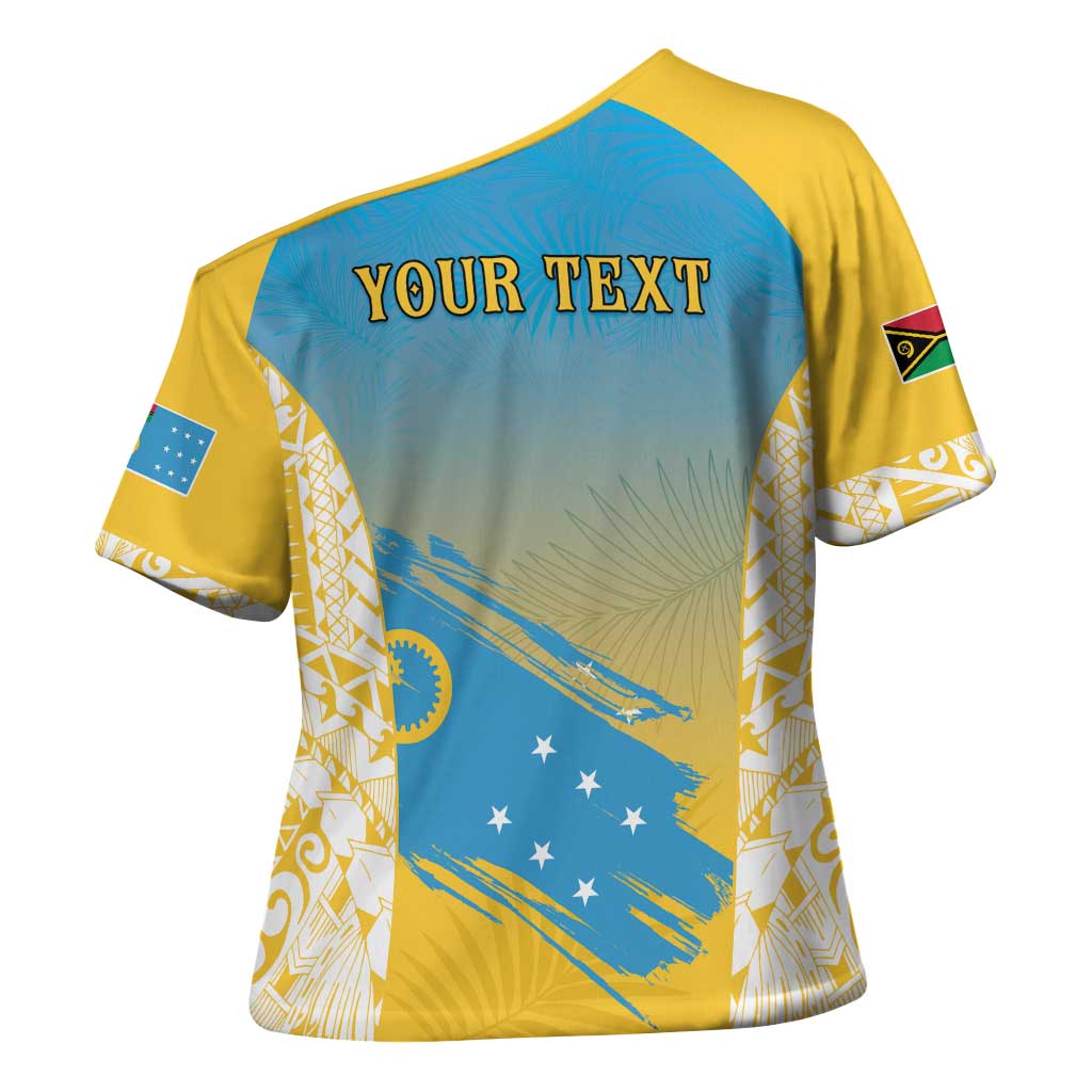 Personalised Vanuatu Sanma Day Cross Shoulder Shirt Special Style LT05 - Polynesian Pride