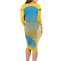 Personalised Vanuatu Sanma Day Family Matching Long Sleeve Bodycon Dress and Hawaiian Shirt Special Style LT05 - Polynesian Pride