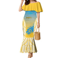 Personalised Vanuatu Sanma Day Mermaid Dress Special Style LT05 Women Yellow - Polynesian Pride