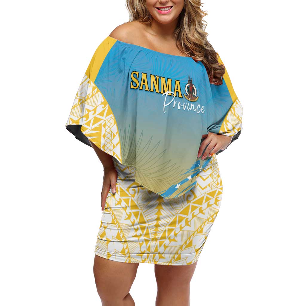 Personalised Vanuatu Sanma Day Off Shoulder Short Dress Special Style - Polynesian Pride