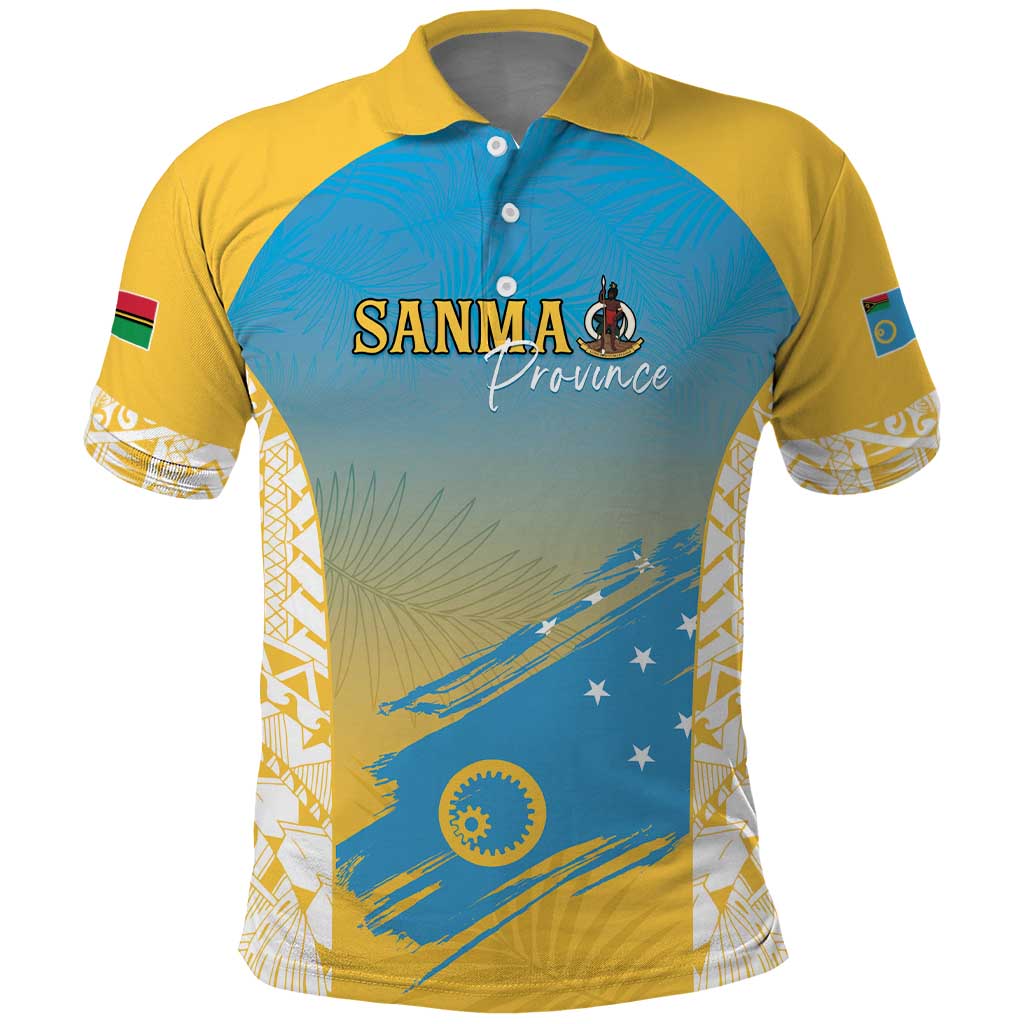 Personalised Vanuatu Sanma Day Polo Shirt Special Style LT05 Yellow - Polynesian Pride