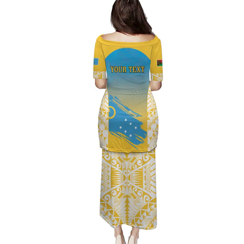 Personalised Vanuatu Sanma Day Puletasi Special Style LT05 - Polynesian Pride