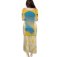 Personalised Vanuatu Sanma Day Puletasi Special Style LT05 - Polynesian Pride