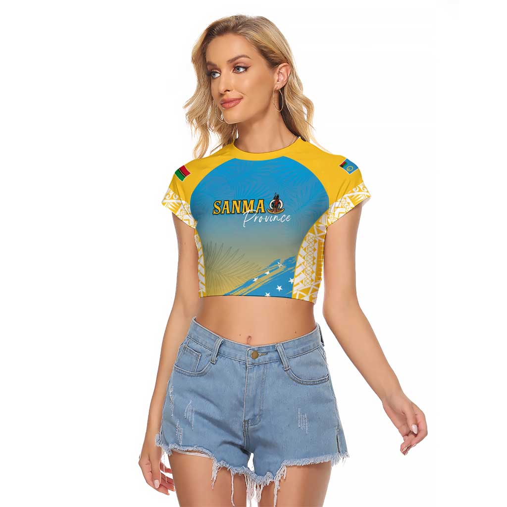 Personalised Vanuatu Sanma Day Raglan Cropped T Shirt Special Style - Polynesian Pride