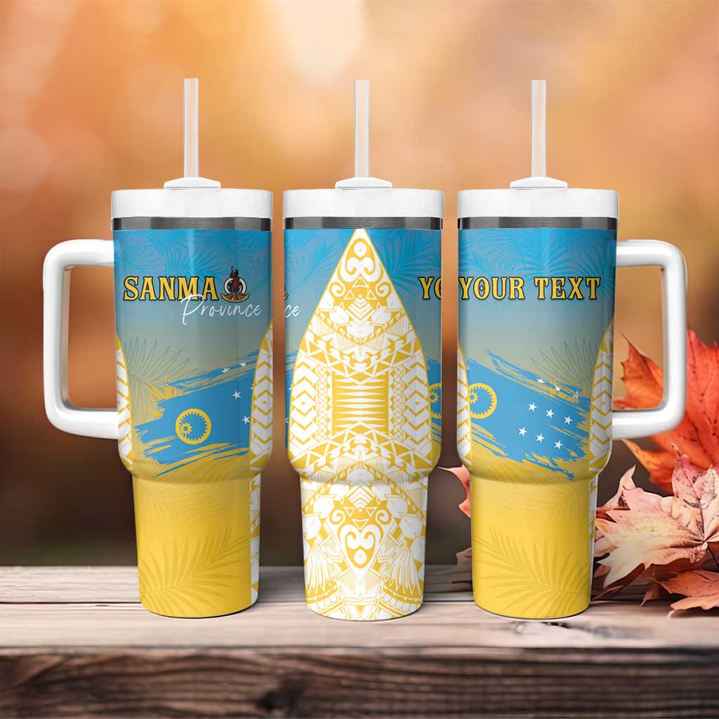 Personalised Vanuatu Sanma Day Tumbler With Handle Special Style - Polynesian Pride