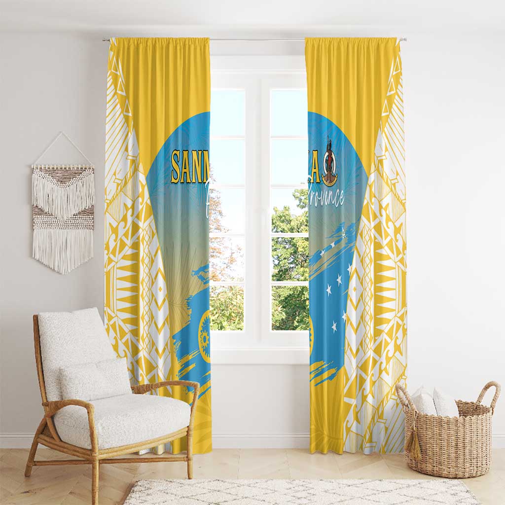 Vanuatu Sanma Day Window Curtain Special Style - Polynesian Pride