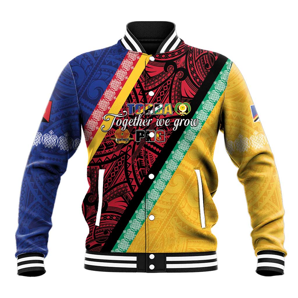 Love Torba PNG Day Baseball Jacket Together We Grow - Polynesian Pride