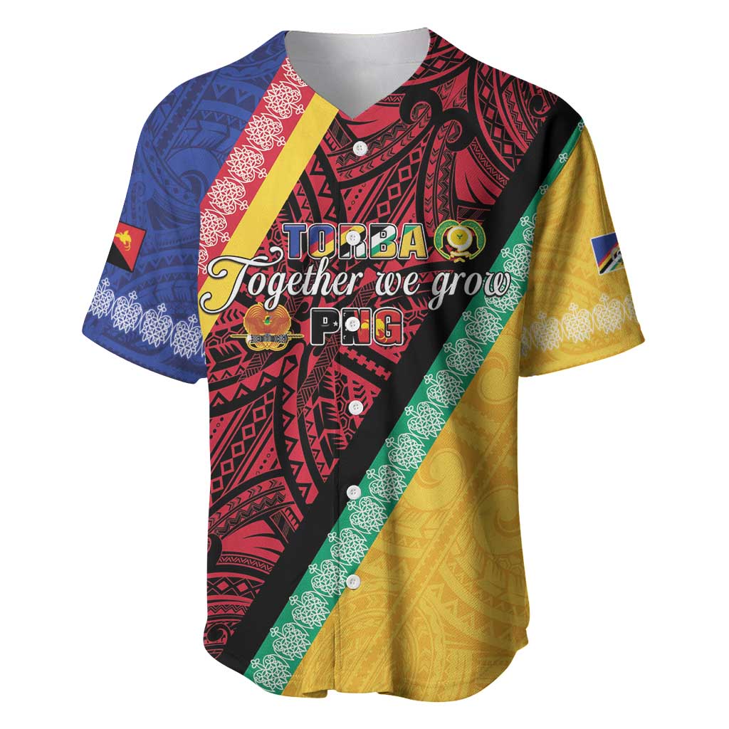 Love Torba PNG Day Baseball Jersey Together We Grow - Polynesian Pride