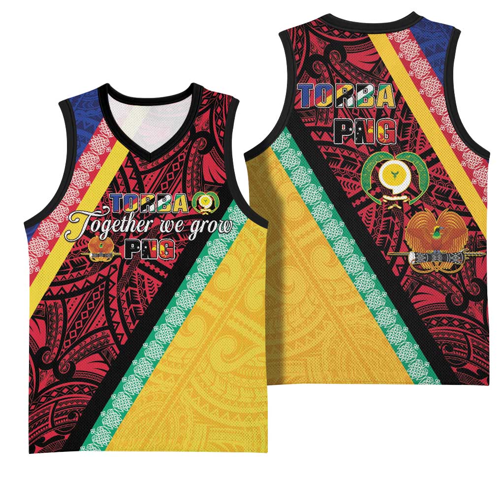 Love Torba PNG Day Basketball Jersey Together We Grow LT05 - Polynesian Pride