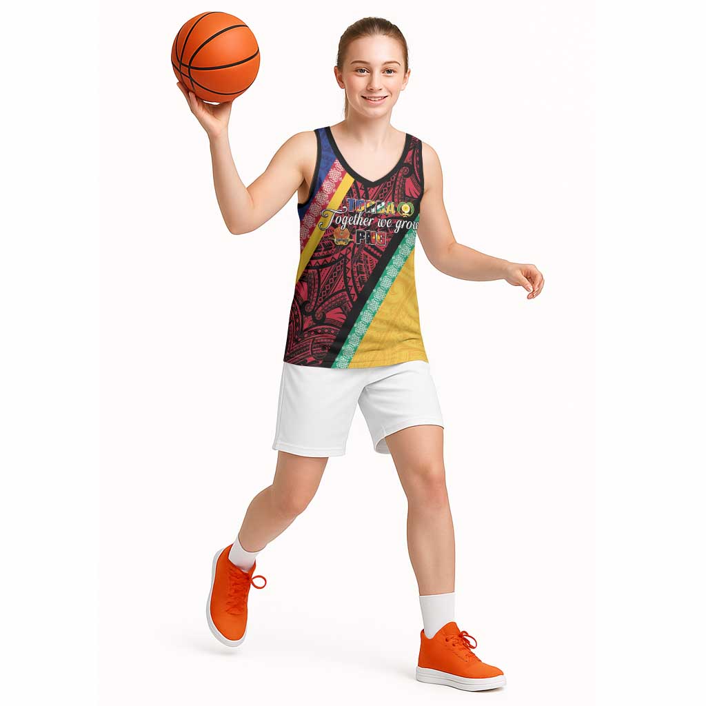 Love Torba PNG Day Basketball Jersey Together We Grow LT05 - Polynesian Pride