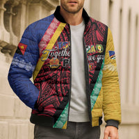 Love Torba PNG Day Bomber Puffer Jacket Together We Grow - Polynesian Pride