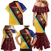 Love Torba PNG Day Family Matching Mermaid Dress and Hawaiian Shirt Together We Grow - Polynesian Pride