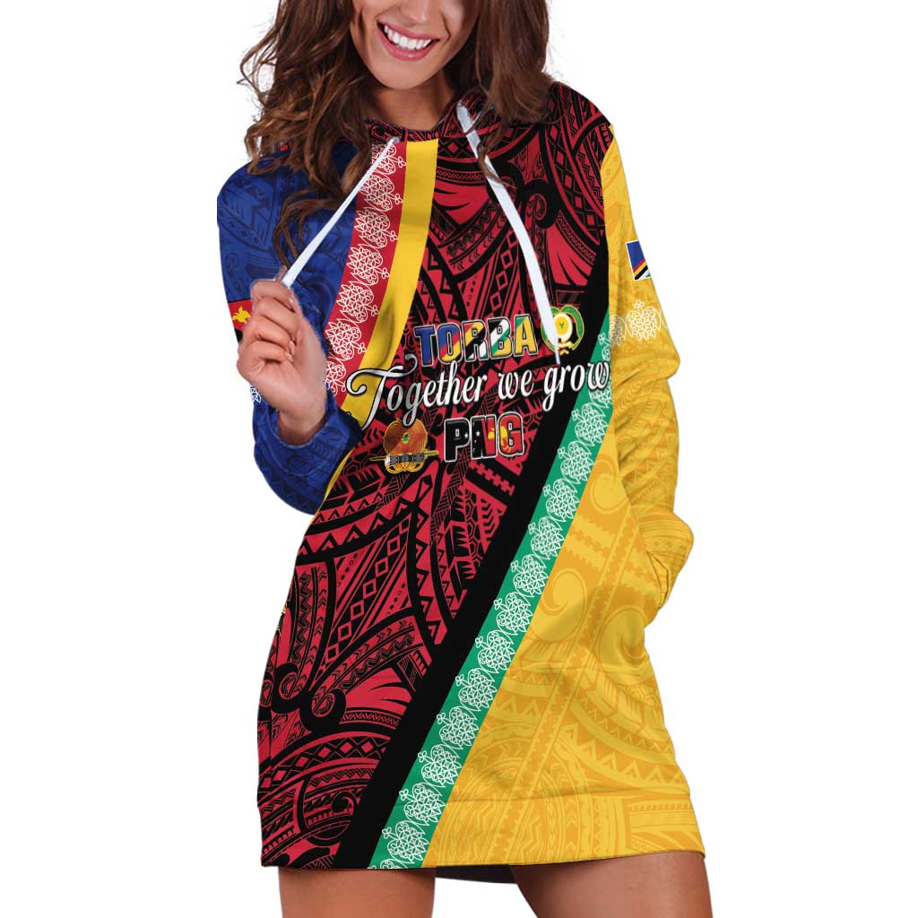 Love Torba PNG Day Hoodie Dress Together We Grow - Polynesian Pride