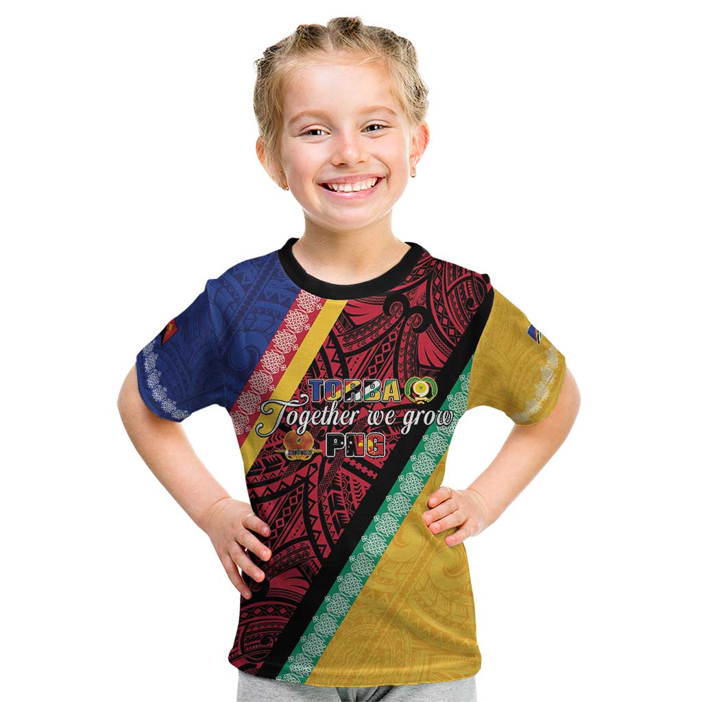 Love Torba PNG Day Kid T Shirt Together We Grow - Polynesian Pride