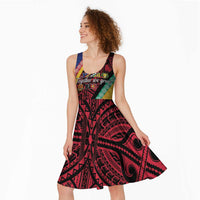 Love Torba PNG Day Midi Dress Together We Grow - Polynesian Pride