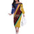 Love Torba PNG Day Off The Shoulder Long Sleeve Dress Together We Grow - Polynesian Pride