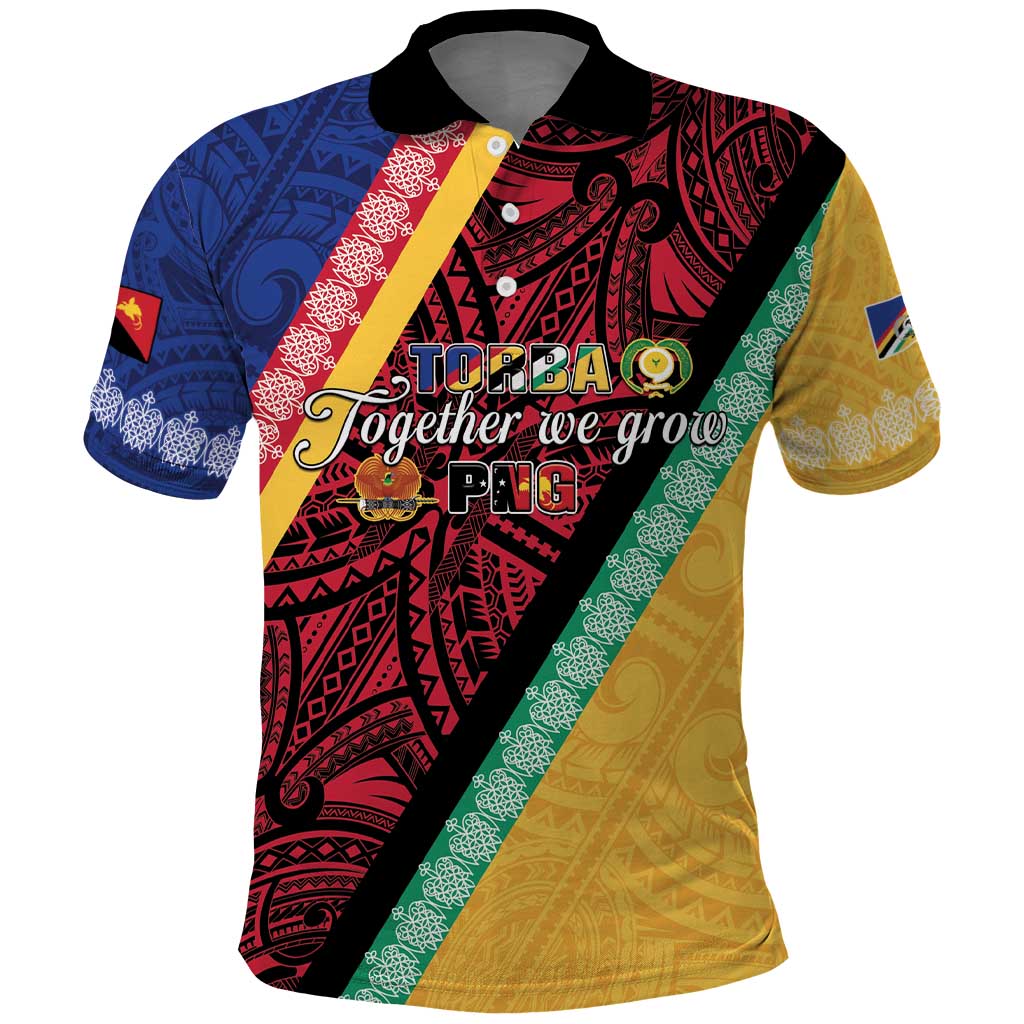 Love Torba PNG Day Polo Shirt Together We Grow LT05 Colorful - Polynesian Pride