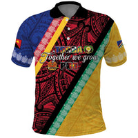 Love Torba PNG Day Polo Shirt Together We Grow LT05 Colorful - Polynesian Pride