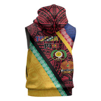 Love Torba PNG Day Sleeveless Hoodie Together We Grow - Polynesian Pride
