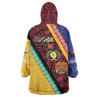 Love Torba PNG Day Wearable Blanket Hoodie Together We Grow - Polynesian Pride