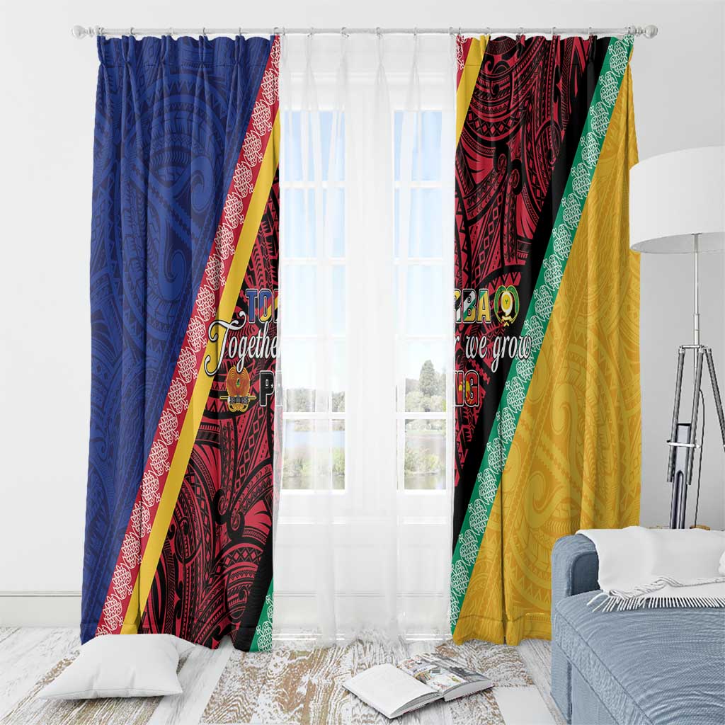 Love Torba PNG Day Window Curtain Together We Grow - Polynesian Pride