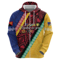 Love Torba PNG Day Zip Hoodie Together We Grow LT05 - Polynesian Pride