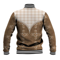 Beige Hawaii Paniolo Quilt Motif Baseball Jacket LT05 - Polynesian Pride