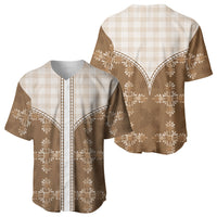 Beige Hawaii Paniolo Quilt Motif Baseball Jersey LT05 - Polynesian Pride