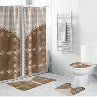 Beige Hawaii Paniolo Quilt Motif Bathroom Set LT05 Bathroom Set (4 pcs) Beige - Polynesian Pride